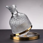 High Grade Crystal Glass 360 Rotating Decanter Tumbler 1500Ml Decanter Wine Dispenser Aerator Mirror Jug Gift Bar Decoration