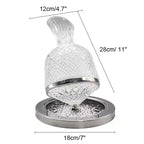 High Grade Crystal Glass 360 Rotating Decanter Tumbler 1500Ml Decanter Wine Dispenser Aerator Mirror Jug Gift Bar Decoration