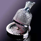 High Grade Crystal Glass 360 Rotating Decanter Tumbler 1500Ml Decanter Wine Dispenser Aerator Mirror Jug Gift Bar Decoration
